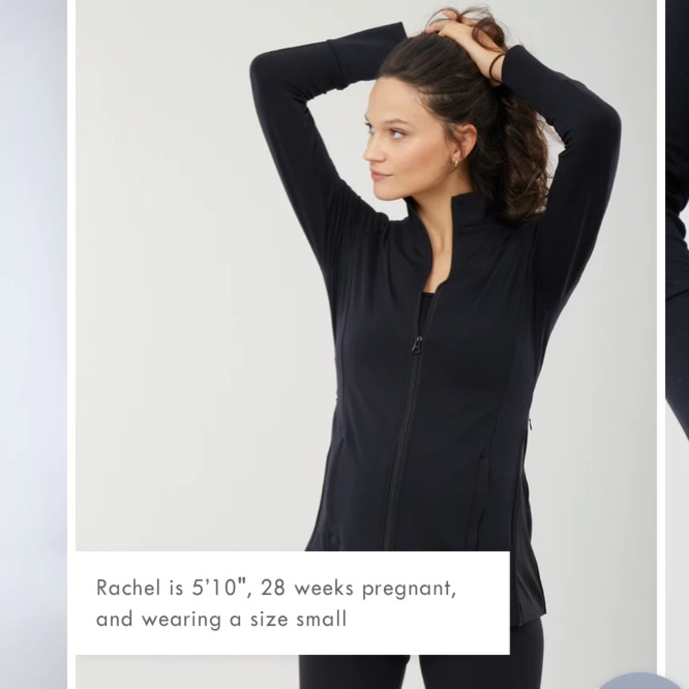 Ingrid and Isabel maternity active side zip jacket, barely worn